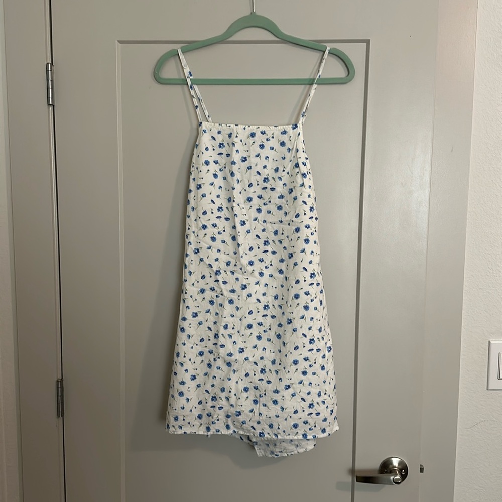 White floral American eagle dress